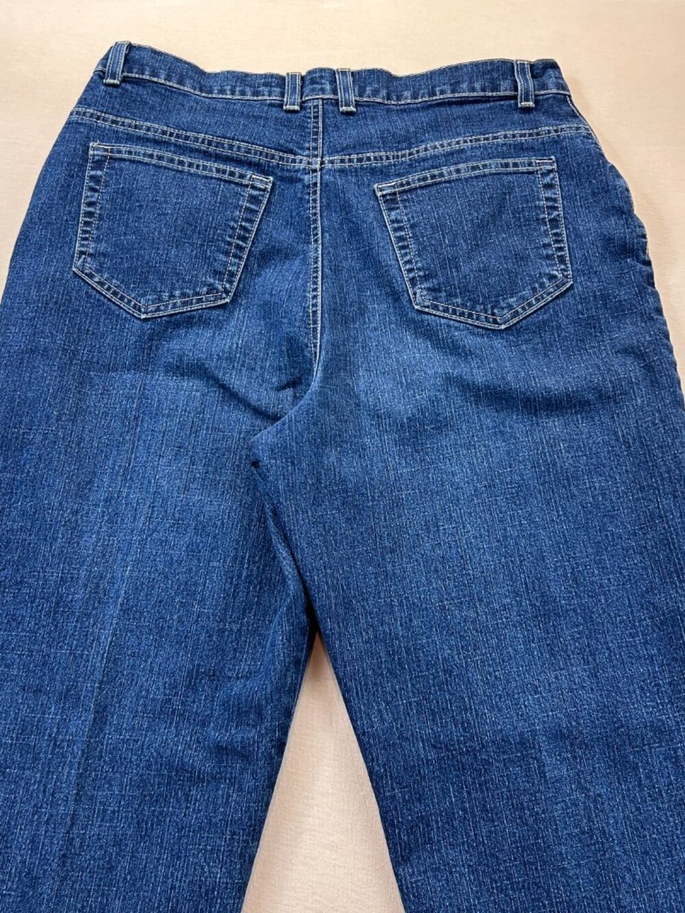 St Johns Bay Jeans Womens Size 14S Blue Denim High Rise Straight Stretch - Picture 4 of 13